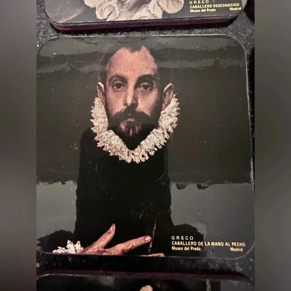 Vintage Coasters: GRECO Coaster Set with Renaissance Art Designs - Picture 7 of 8